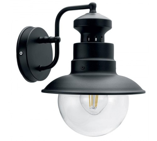 Светильник садово-парковый PL571 на стену вниз 60W 230V E27, черный  11597  Feron