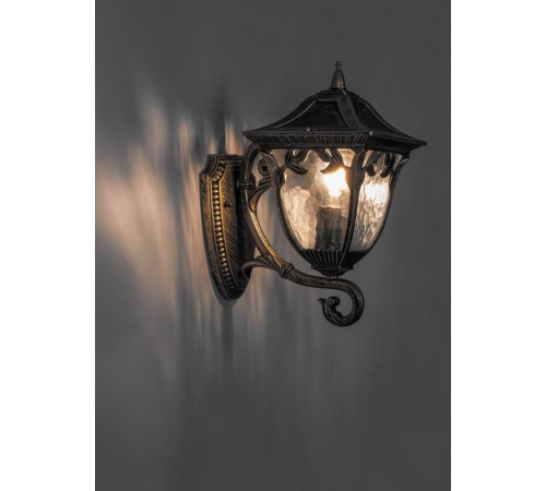 Светильник садово-парковый PL4071 60W 230V E27 245*180*360ММ черное золото (на стену вверх)  11483  FERON
