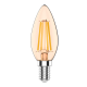 Лампа светодиодная   Basic Filament Свеча 3,8W 350lm 2400К Е14 golden LED 1/10/50  1037154  Gauss
