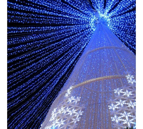 Светодиодная гирлянда ARD-STRING-CLASSIC-10000-WHITE-100LED-FLASH BLUE (230V, 7W)  025818  Arlight