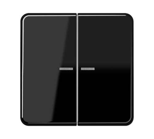 Клавиша для KNX кнопки, 2 группы с окошком; дюропласт; черный  CD102KO5SW  Jung