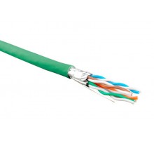 UFTP4-C6-S23-IN-LSZH-GN-500 (500 м) Кабель витая пара, экранир. U/FTP, кат. 6, 4 пары(23 AWG),одножил. (solid), LSZH 445091  Hyperline