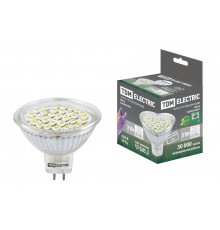 Лампа светодиодная LED 3Вт GU5.3 220В 4000К MR16 SMD отражатель (рефлектор)  SQ0340-0021  TDM