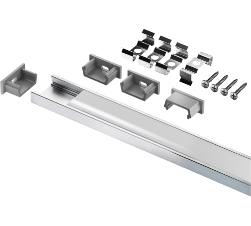 Профиль для светодиодной ленты   95 326 NPR-01-SET накладной с рассеивателем  95326  Navigator