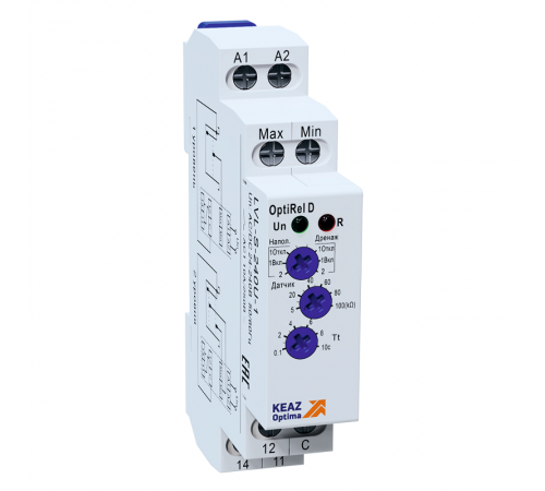 Реле контроля уровня OptiRel D LVL-S-240U-1 с датчиком 1,5м 10А 1СО 24-240АС/DC  332024  КЭАЗ