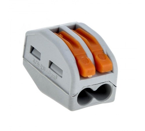 Строительно-монтажная клемма СМК 222-412 с рычагом 2 отверстия 0,08-2,5мм2 (2шт.) EKF PROxima  plc-smk-412r  EKF