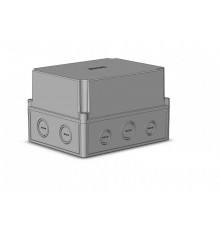 Коробка 240х190х158 ПК поликорбанат серый цвет корпуса и крышки,крышка высокая,пластина МП1  КР2803-911  HEGEL