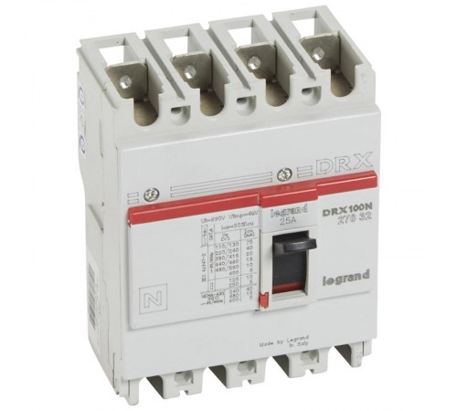 DRX125 термомагнитный 25A 4П 20KA  027032  Legrand