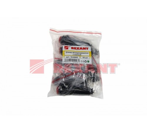 Штекер автоприкуривателя с кнопкой I=3А  16-0205  REXANT