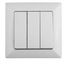 4-106-01 Intro Выключатель тройной, 10А-250В, СУ, Solo, белый  Б0043298  Intro