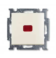 ABB Basic 55 Сл. кость Выключатель кнопочный 1-клавишный, с линзой, без лампы, НО контакт  1413-0-1084   2CKA001413A1084  ABB