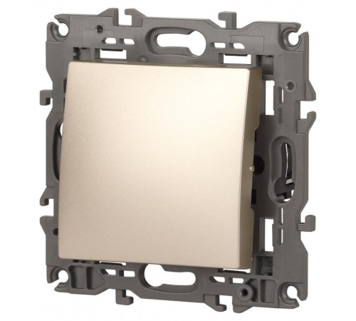 14-1108-04 Переключатель промежуточный, 10АХ-250В, IP20, Эра Elegance, шампань  Б0034260  ЭРА