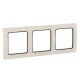 Стокгольм Рамка 3-местная белая с линией цвета черный PROxima  EZM-G-304-20  EKF