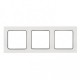 Стокгольм Рамка 3-местная белая с линией цвета черный PROxima  EZM-G-304-20  EKF