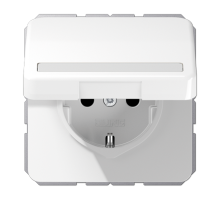 Штепсельная розетка SCHUKO 16A 250V~ с полем для надписи и защитой от влажности; белая  CD1520BFNAKLWW  Jung