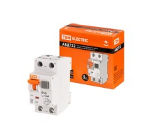 Выключатель автоматический дифференциального тока АВДТ 32 1п+N 16А В 10мА тип A  SQ0202-0200  TDM