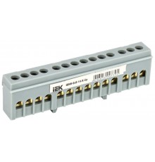 Шина L "фаза" в корпусном изоляторе на DIN-рейку ШНИ-6х9-14-К-Ср  YNN10-69-14KD-K02  IEK