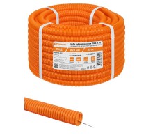 Труба гофрированная ПНД d 20 с зондом (25 м) легкая 350Н оранжевая  SQ0413-2512  TDM