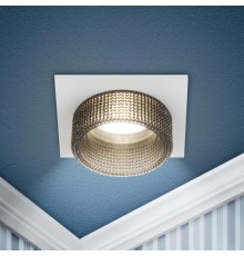 Светильник встраиваемый декоративный DK110 WH/GR MR16 GU5.3 белый серый  Б0058408  ЭРА