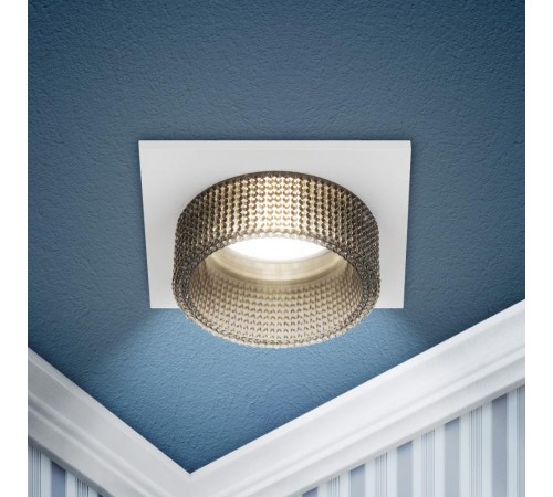 Светильник встраиваемый декоративный DK110 WH/GR MR16 GU5.3 белый серый  Б0058408  ЭРА