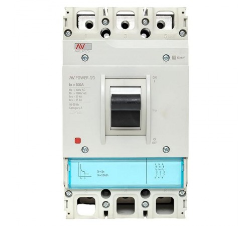Выключатель автоматический AV POWER-3/3 500А 35kA TR  mccb-33-500-TR-av  EKF