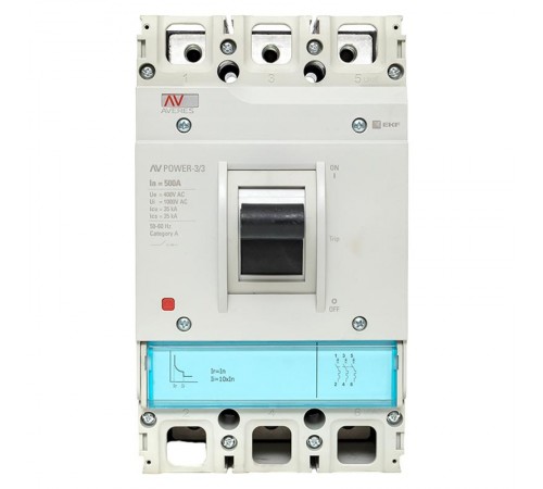 Выключатель автоматический AV POWER-3/3 500А 35kA TR  mccb-33-500-TR-av  EKF
