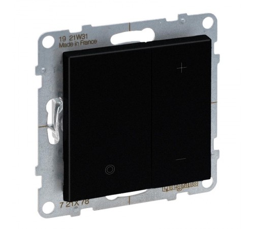 SUNO Светорегулятор кнопочный универсальный 400Вт без нейтрали. Цвет "Антрацит"  721478  Legrand