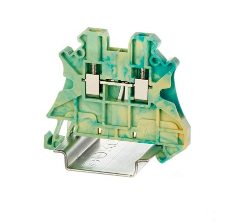 Клемма заземления, винтовой зажим, 2 точки подключения, 2.5 кв.мм  TUR-2.5-PE  DKC