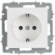 BRITE Розетка 1-местная с заземлением с защитными шторками 16А РС14-1-0-БрАБ арктический белый   BR-R14-16-K91  IEK