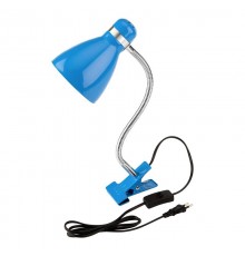 Светильник настольный Моби на металлической стойке с зажимом-прищепкой, с цоколем Е27, 60 Вт, цвет летнее небо  603-1013  Rexant