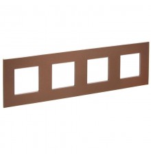SKANDY Рамка 4-местная SK-F34Br металл шоколад   SK-M42-M-K30  IEK