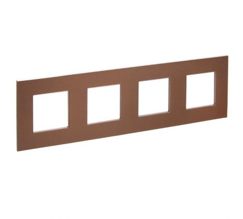 SKANDY Рамка 4-местная SK-F34Br металл шоколад   SK-M42-M-K30  IEK