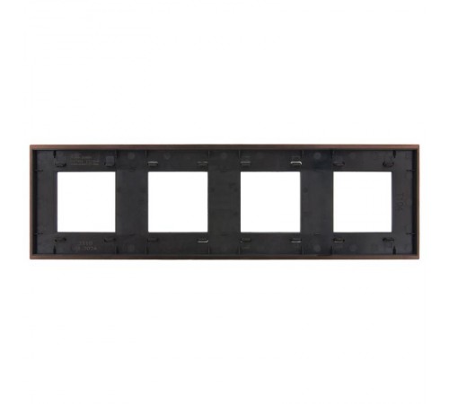 SKANDY Рамка 4-местная SK-F34Br металл шоколад   SK-M42-M-K30  IEK