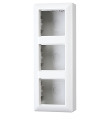 Рамка для вертикальной и горизонтальной установки, 3 поста, накладной монтаж; дюропласт; белый; AS500  AS583AWW  Jung