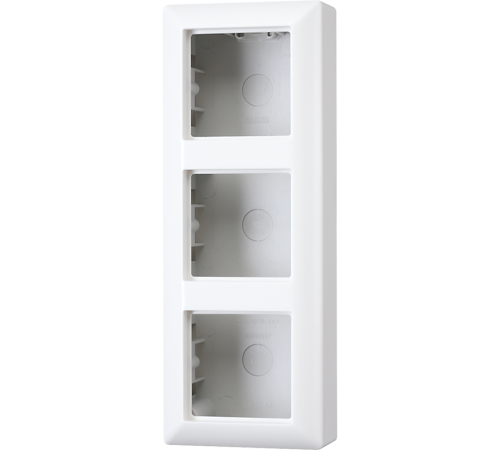 Рамка для вертикальной и горизонтальной установки, 3 поста, накладной монтаж; дюропласт; белый; AS500  AS583AWW  Jung