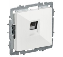 BRITE Розетка телефонная RJ11 РТ10-БрБ белый  BR-T10-K01  IEK