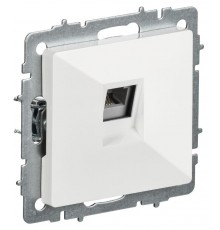 BRITE Розетка телефонная RJ11 РТ10-БрБ белый  BR-T10-K01  IEK