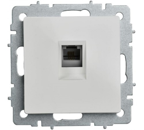 BRITE Розетка телефонная RJ11 РТ10-БрБ белый  BR-T10-K01  IEK
