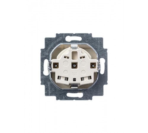 ABB Basic 55 Сл. кость Розетка с/з с крышкой  2018-0-0351   2CKA002018A0351  ABB