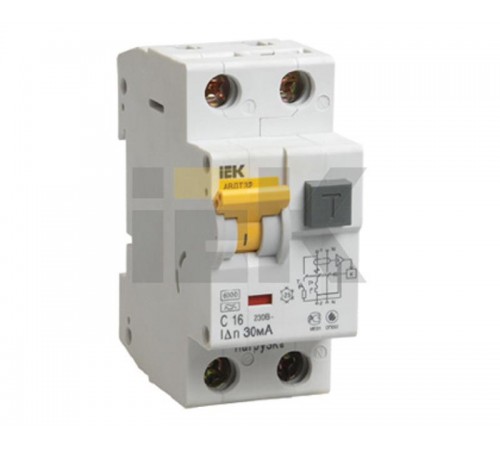 Выключатель автоматический дифференциального тока АВДТ 32 1п+N 32А C 30мА тип A  MAD22-5-032-C-30  IEK