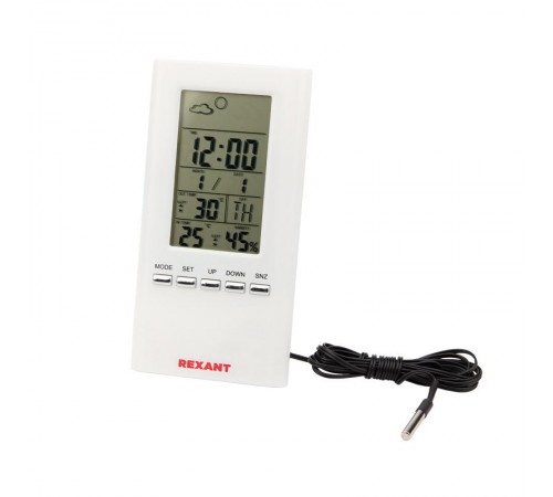 Метеостанция комнатно-уличная REXANT S3331SC с проводным датчиком 70-0513  REXANT