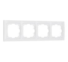 W0042001/ Электроустановочные изделия - Рамка на 4 поста (белый, basic)