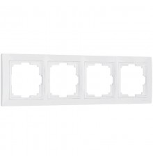 W0042001/ Электроустановочные изделия - Рамка на 4 поста (белый, basic)
