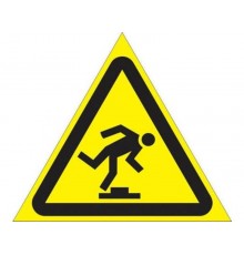 Знак W 14 "Осторожно. Малозаметное препятствие" 200х200х200 мм  an-w-14  EKF