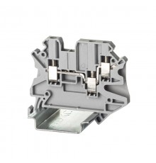 Клемма проходная, винтовой зажим, 3 точки подключения, 2.5 кв.мм, серая  TUR-2.5-TWIN  DKC