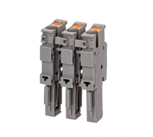 Штекер наборный "левый", зажим push-in, 1 точка подключения, 2.5 кв.мм, серая  VPR-P-2.5-L  DKC