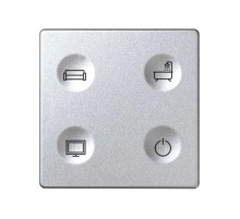 Сенсорный 4-кл выключатель с тематической маркировкой Т1, алюминий  8000643-093  Simon