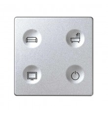 Сенсорный 4-кл выключатель с тематической маркировкой Т1, алюминий  8000643-093  Simon