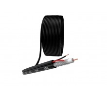 Кабель для аналогового видеонаблюдения KK-0.5-PE ККСП-2x0,5 мм, бухта 200 метров, чёрный  Б0052741  ЭРА