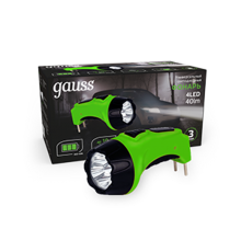 Фонарь ручной GFL104 4LED 40lm lead acid 350mAh LED 1/12/72  GF104  Gauss